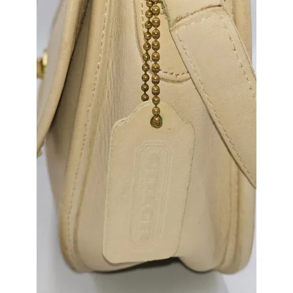 Vintage Coach Women's Bone Leather City Bag 9790 Crossbody Shoulder Bag 2419 - Picture 7 of 13